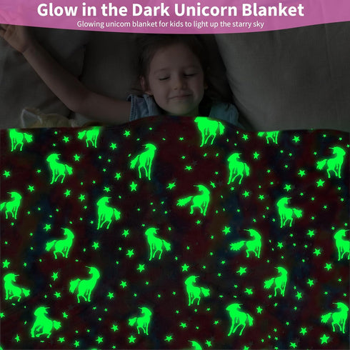 Glow in The Dark Blanket  3 4 5 6 7 8 9 10 11 12 Year Old Gift
